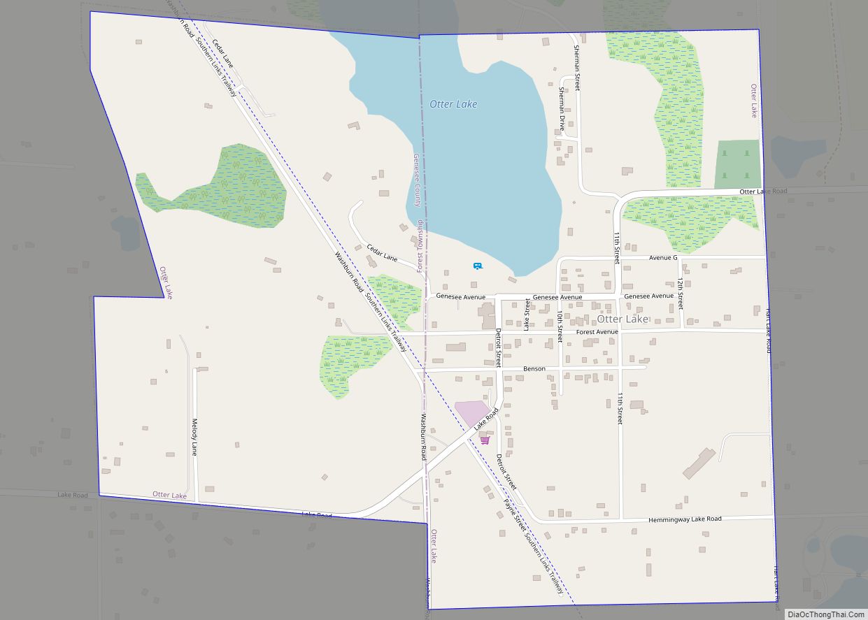 Map of Otter Lake village