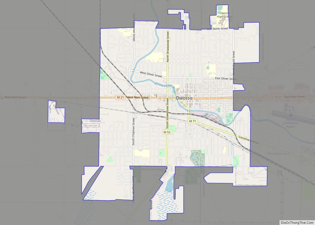 Map of Owosso city