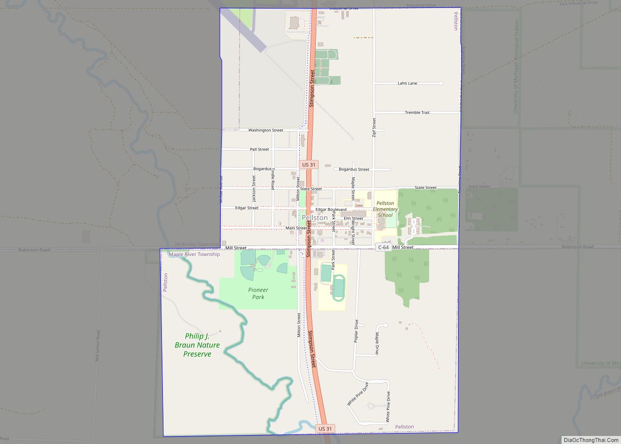 Map of Pellston village