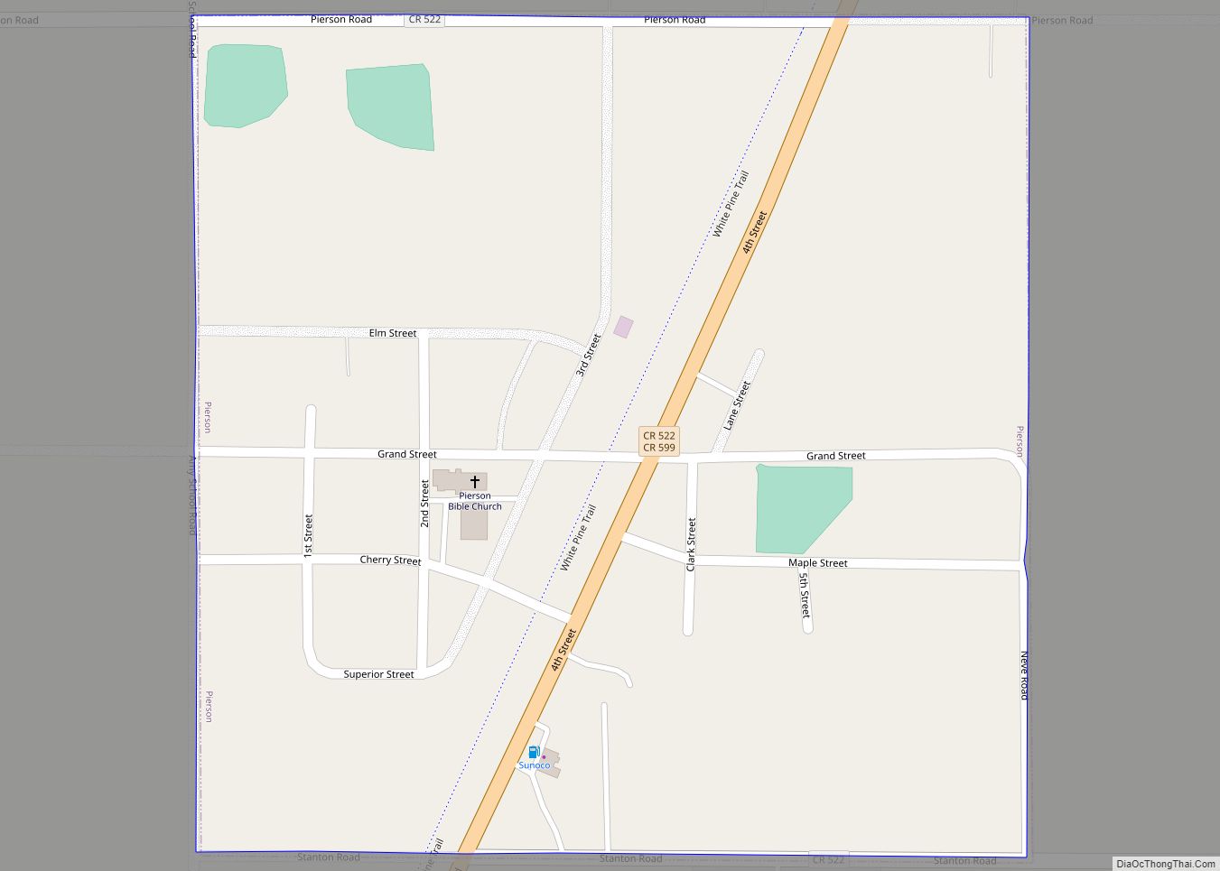 Map of Pierson village, Michigan