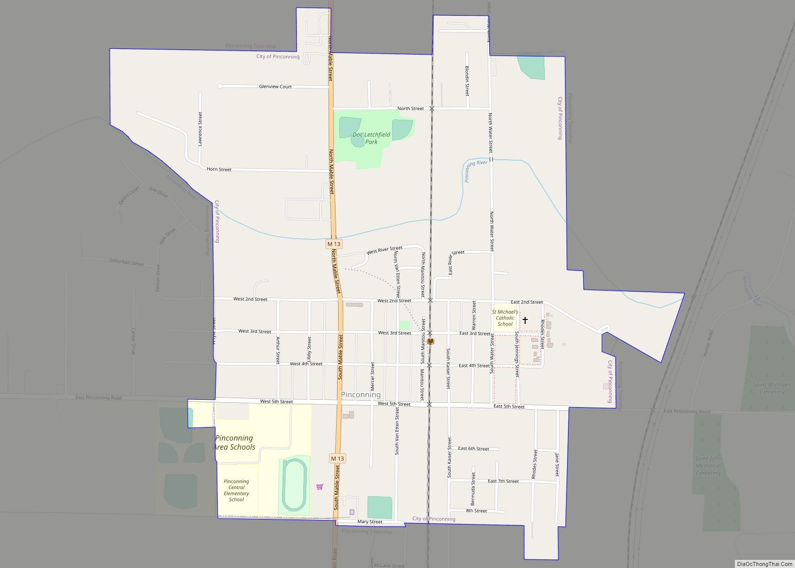 Map of Pinconning city