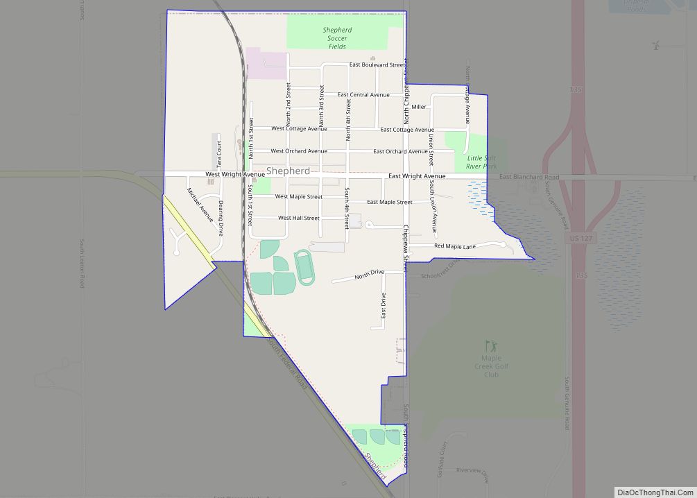 Map of Shepherd village