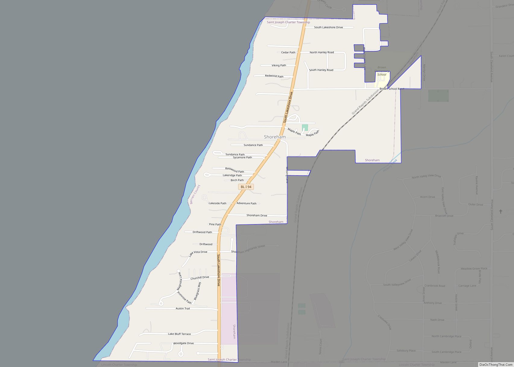 Map of Shoreham village