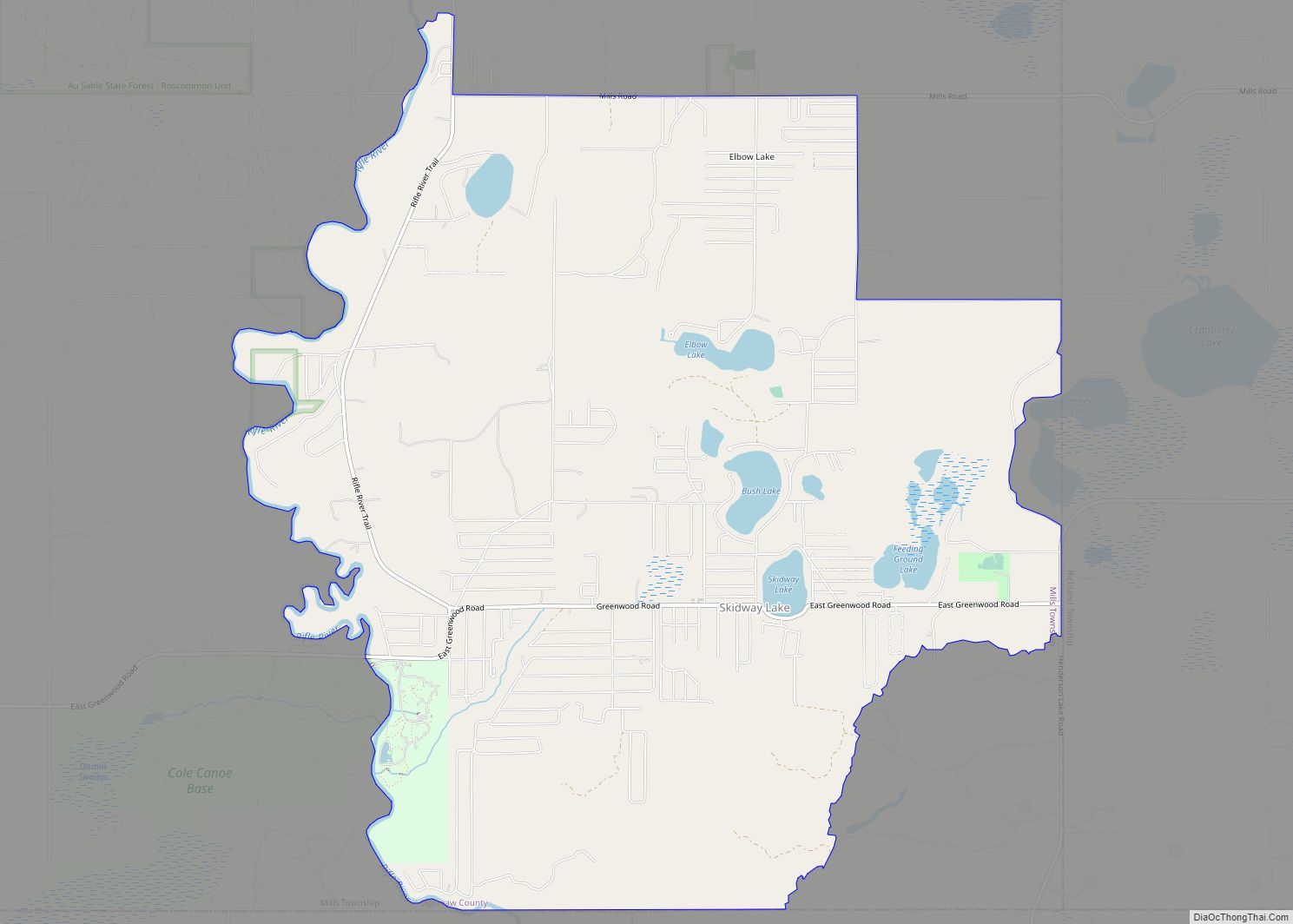 Map of Skidway Lake CDP