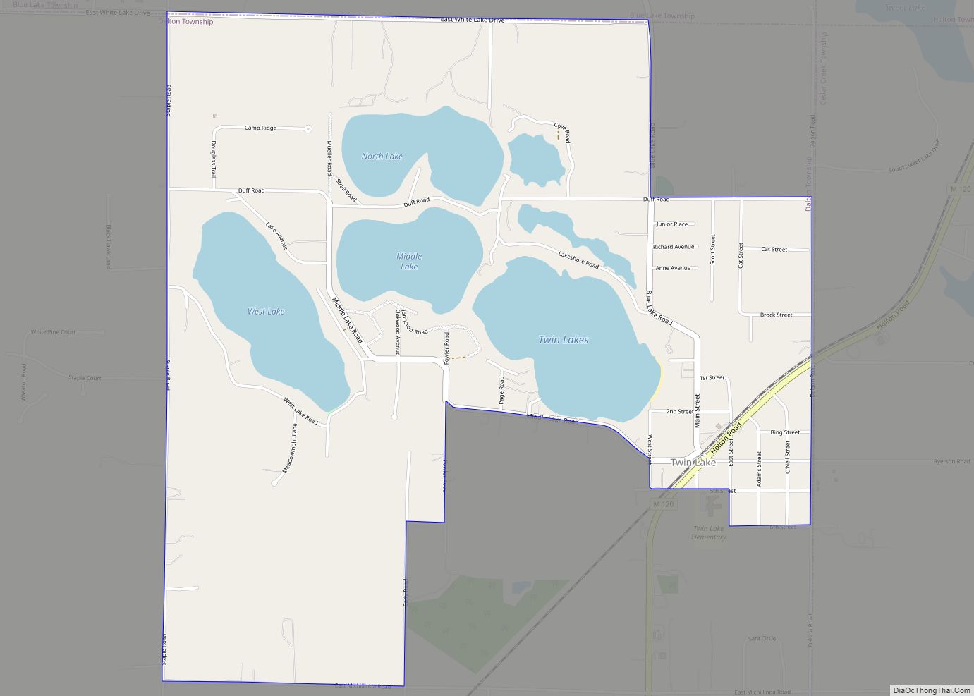 Map of Twin Lake CDP