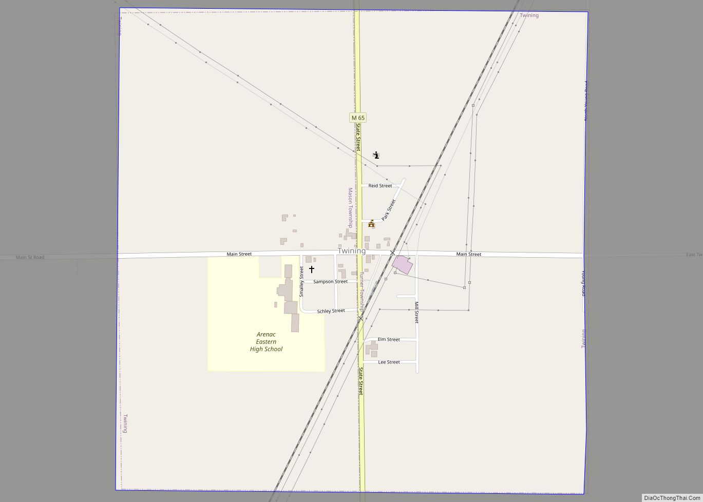 Map of Twining village