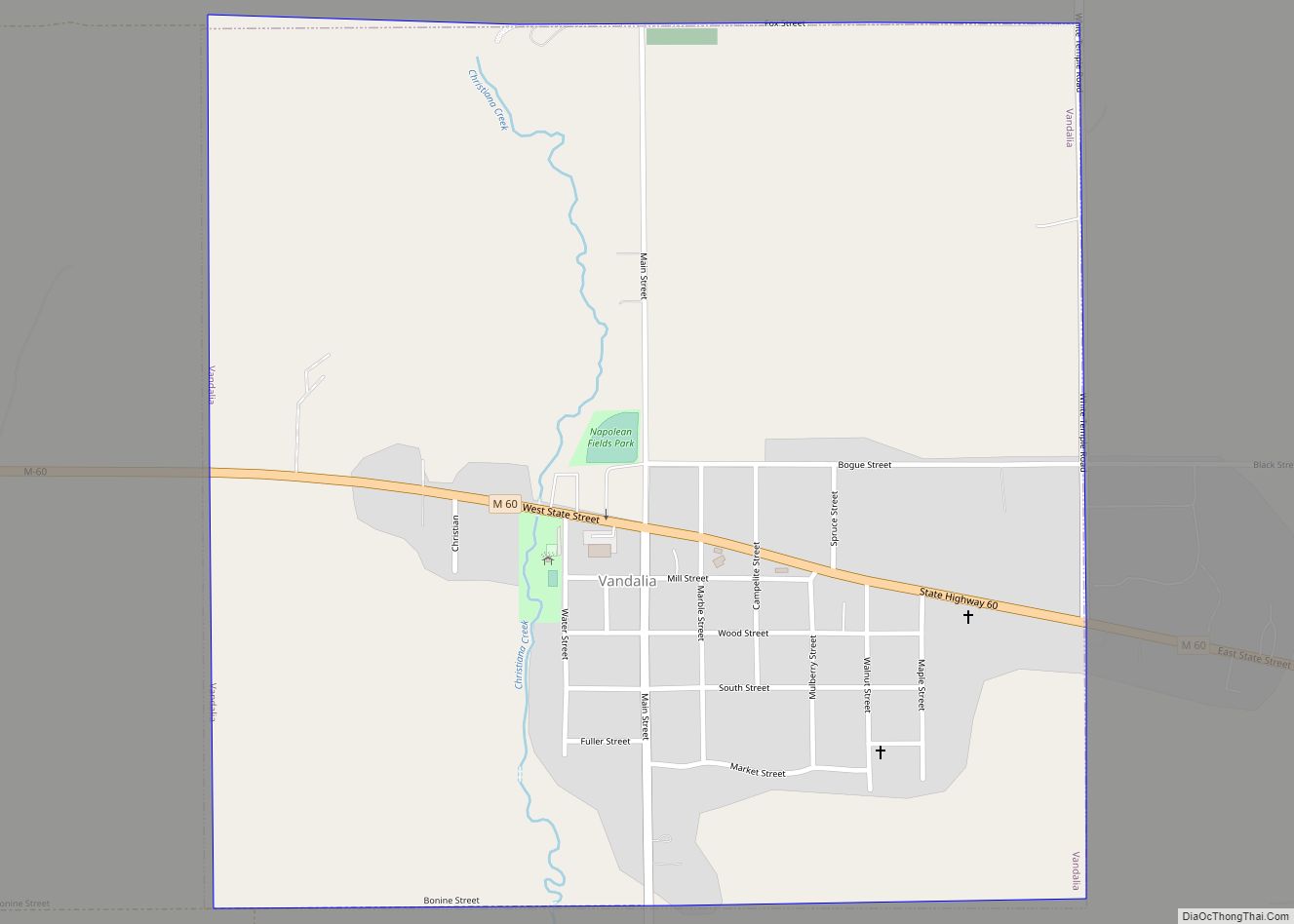 Map of Vandalia village, Michigan