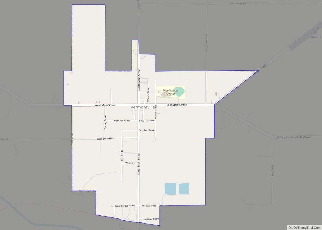 Map of Vermontville village