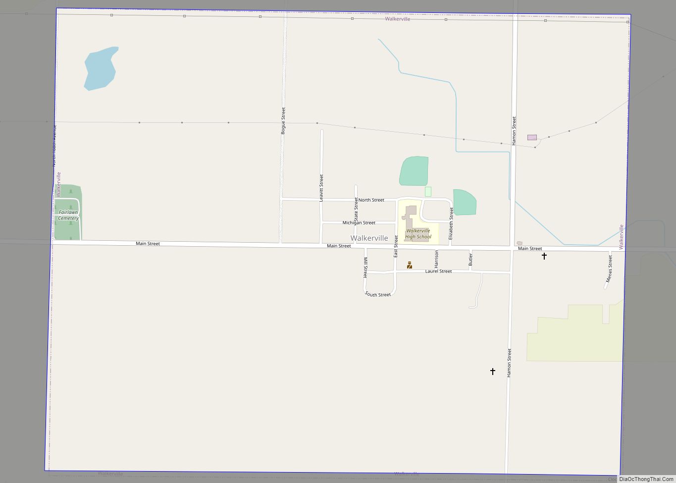 Map of Walkerville village