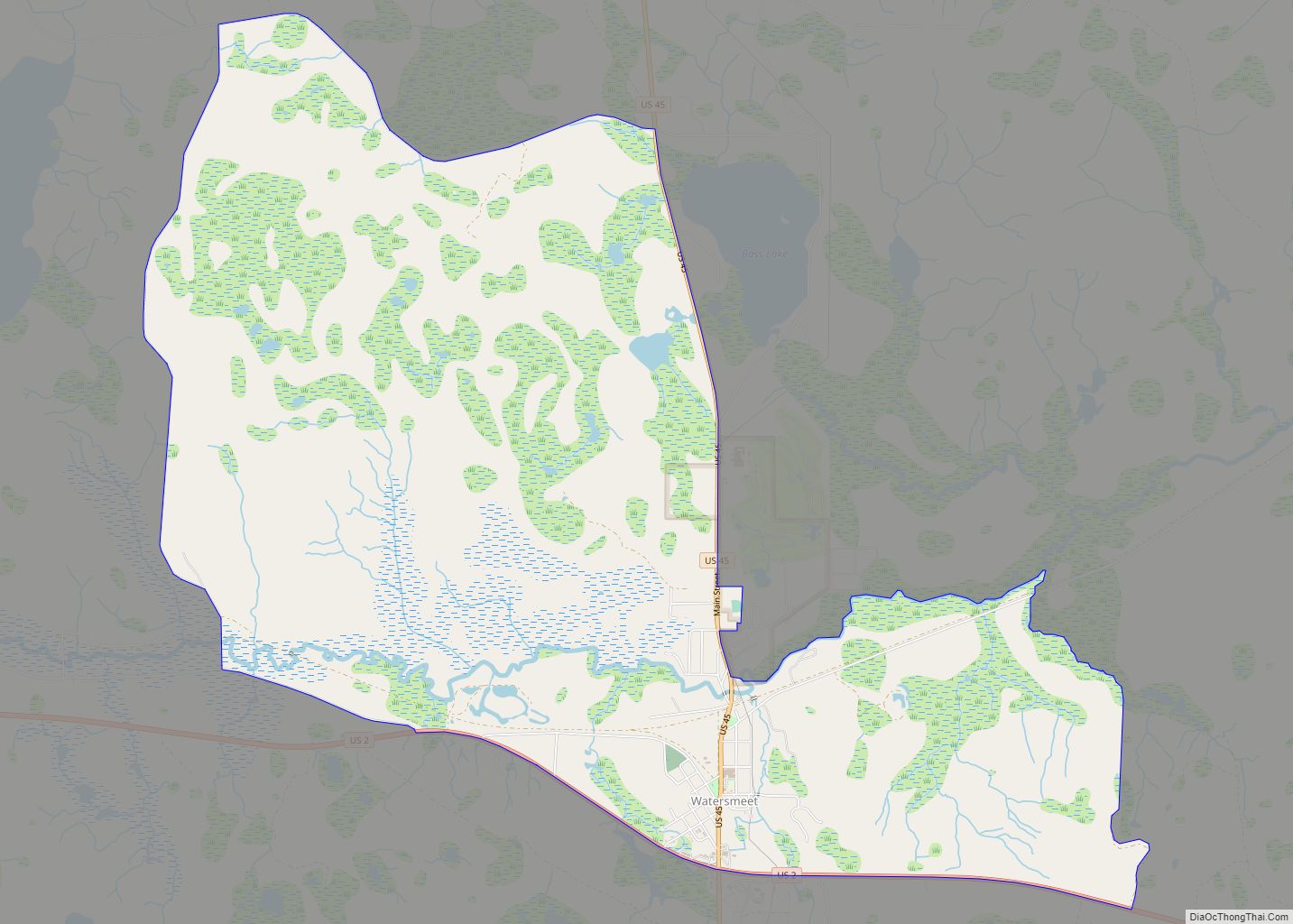 Map of Watersmeet CDP