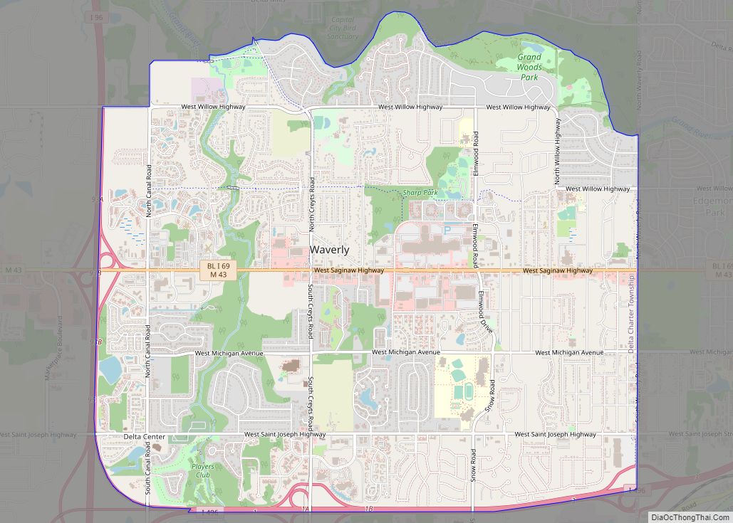 Map of Waverly CDP, Michigan