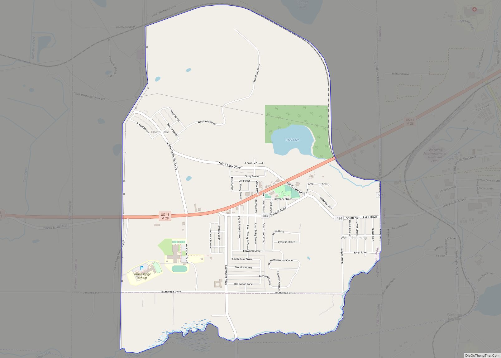 Map of West Ishpeming CDP