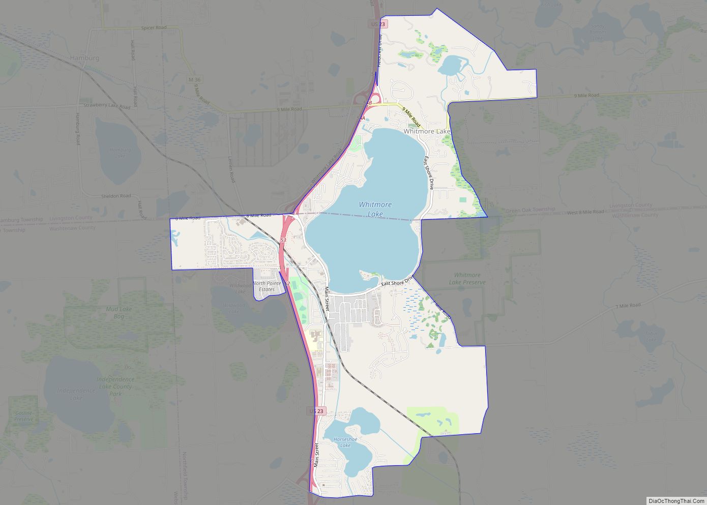 Map of Whitmore Lake CDP