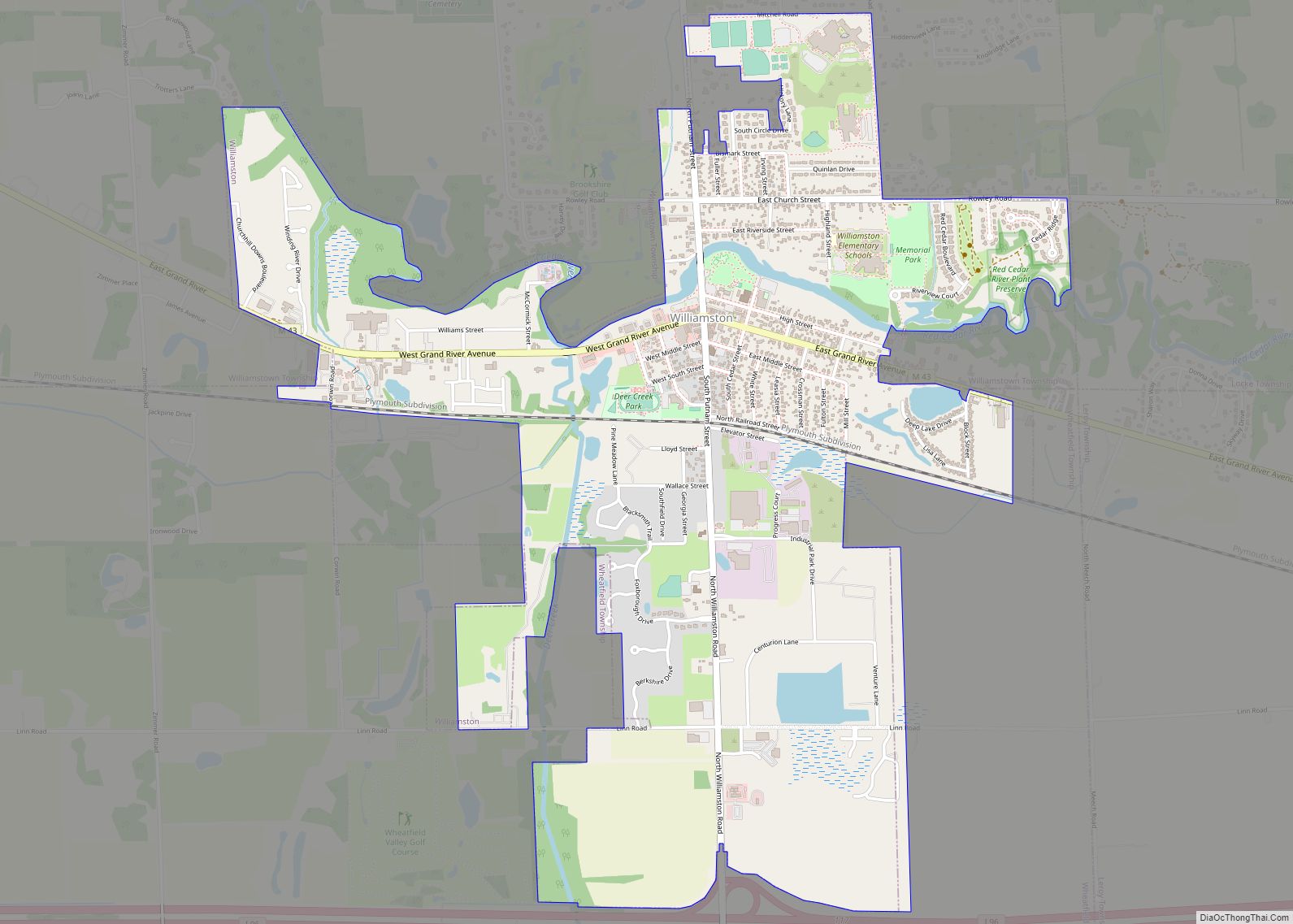 Map of Williamston city