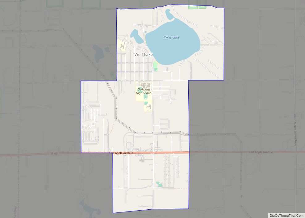 Map of Wolf Lake CDP