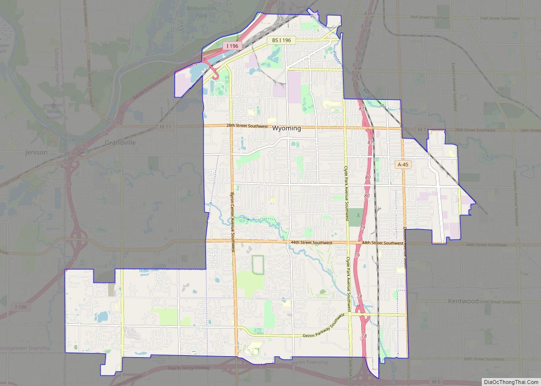Map of Wyoming city, Michigan