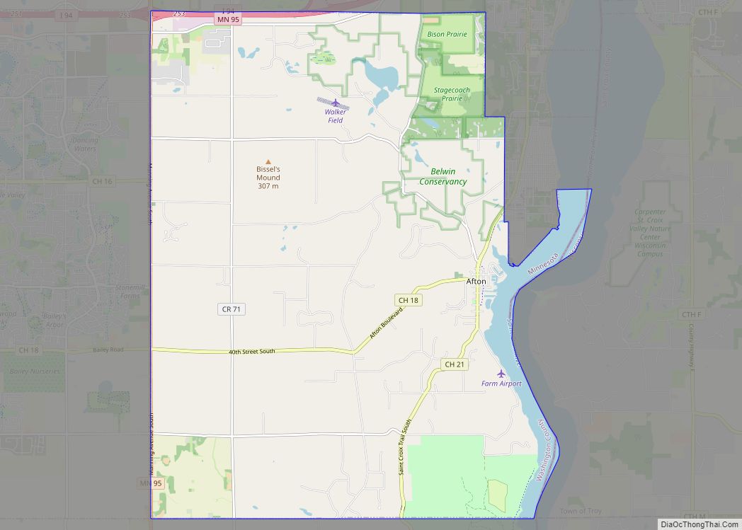 Map of Afton city, Minnesota