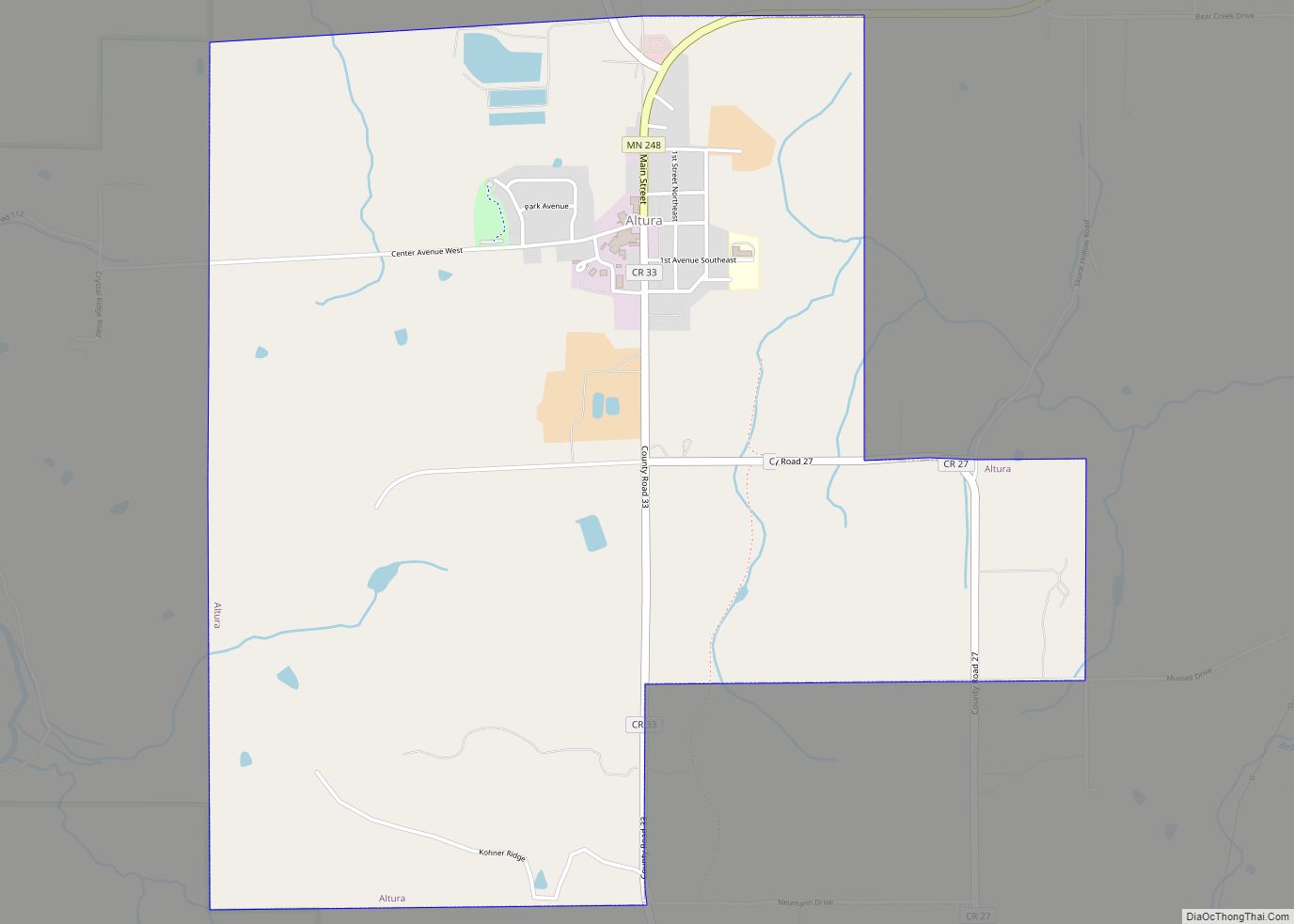 Map of Altura city