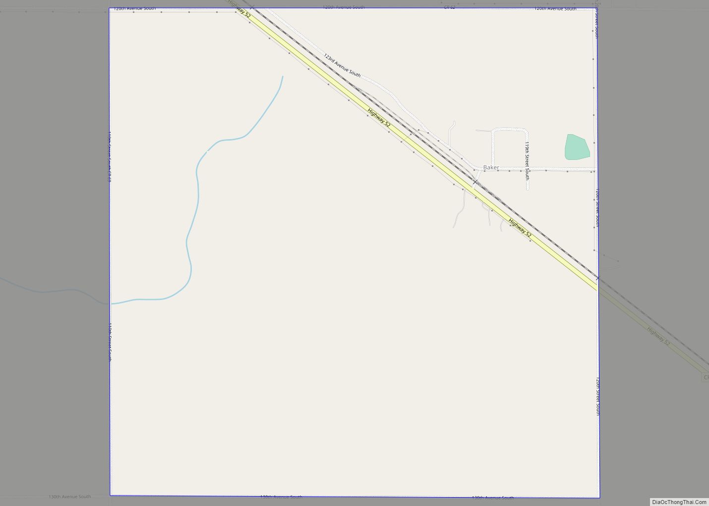 Map of Baker CDP, Minnesota