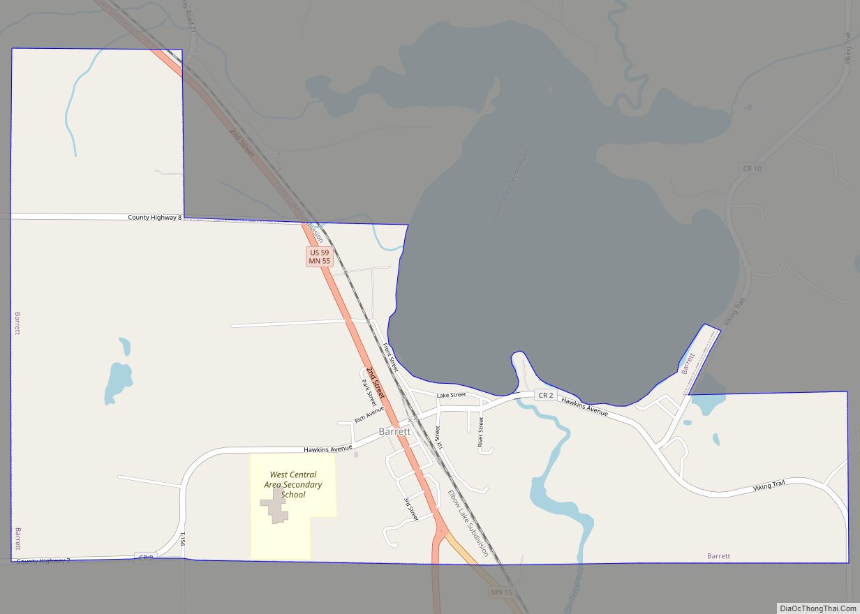 Map of Barrett city, Minnesota