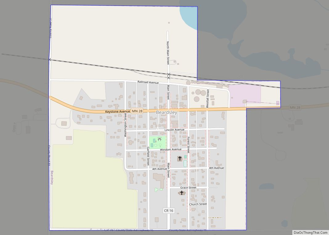 Map of Beardsley city