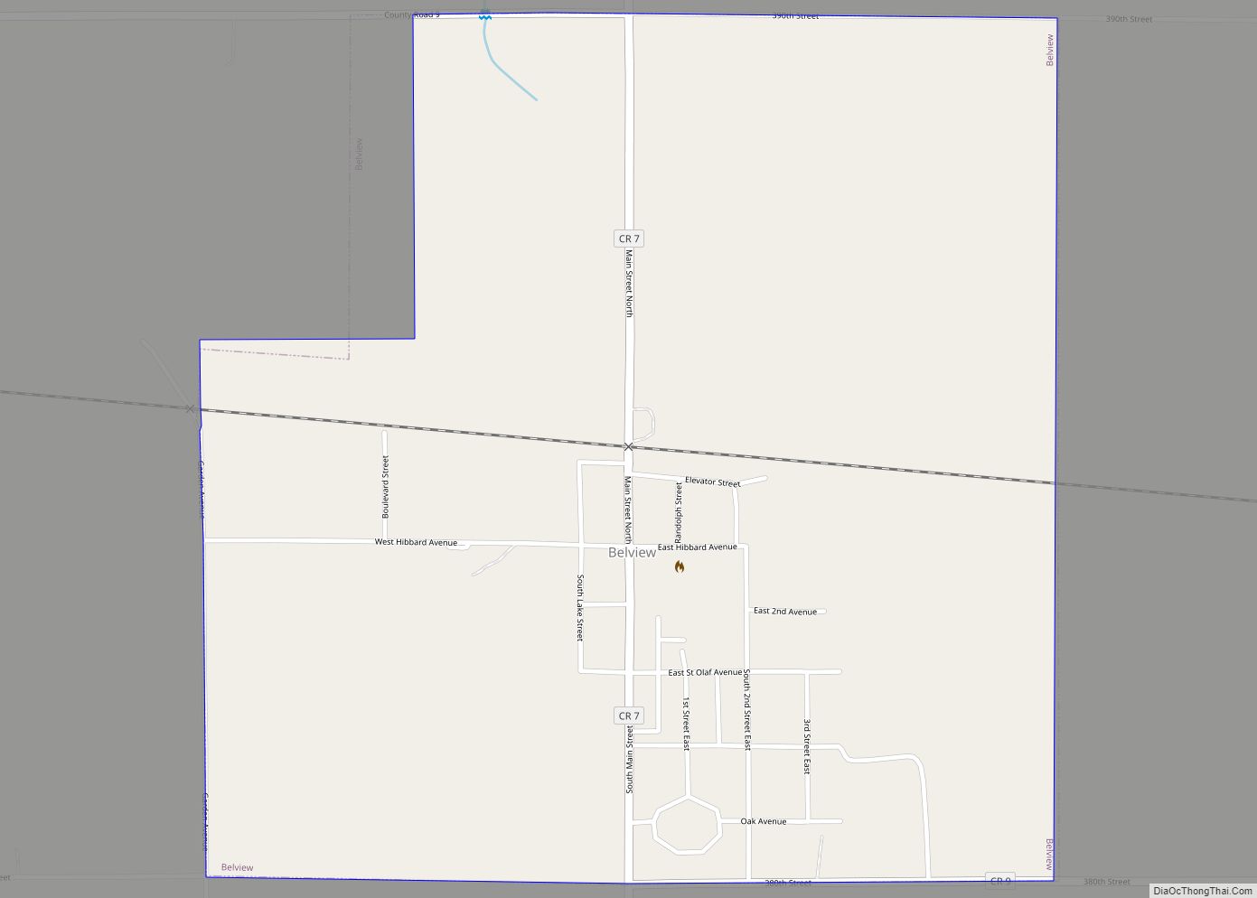 Map of Belview city, Minnesota