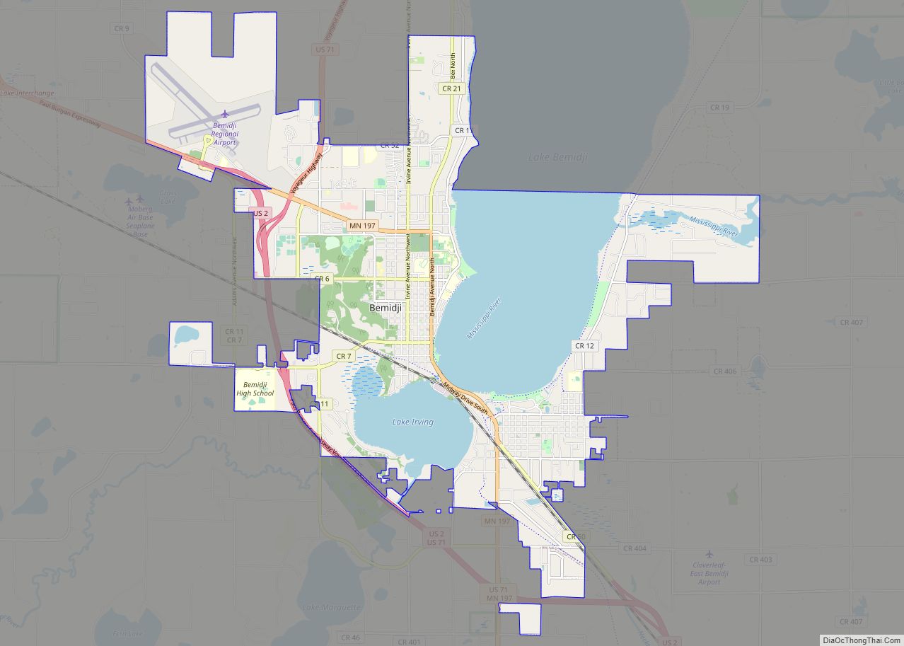 Map of Bemidji city