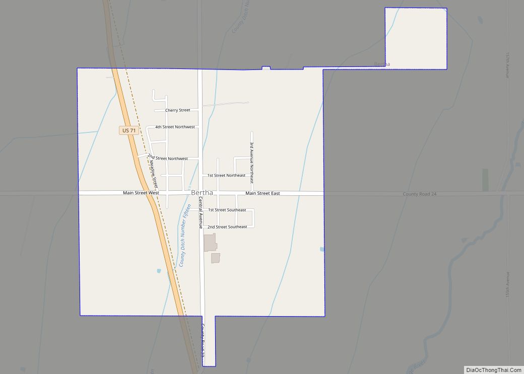 Map of Bertha city