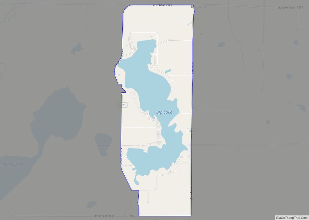 Map of Big Lake CDP, Minnesota