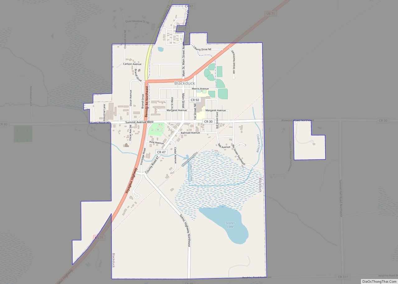 Map of Blackduck city