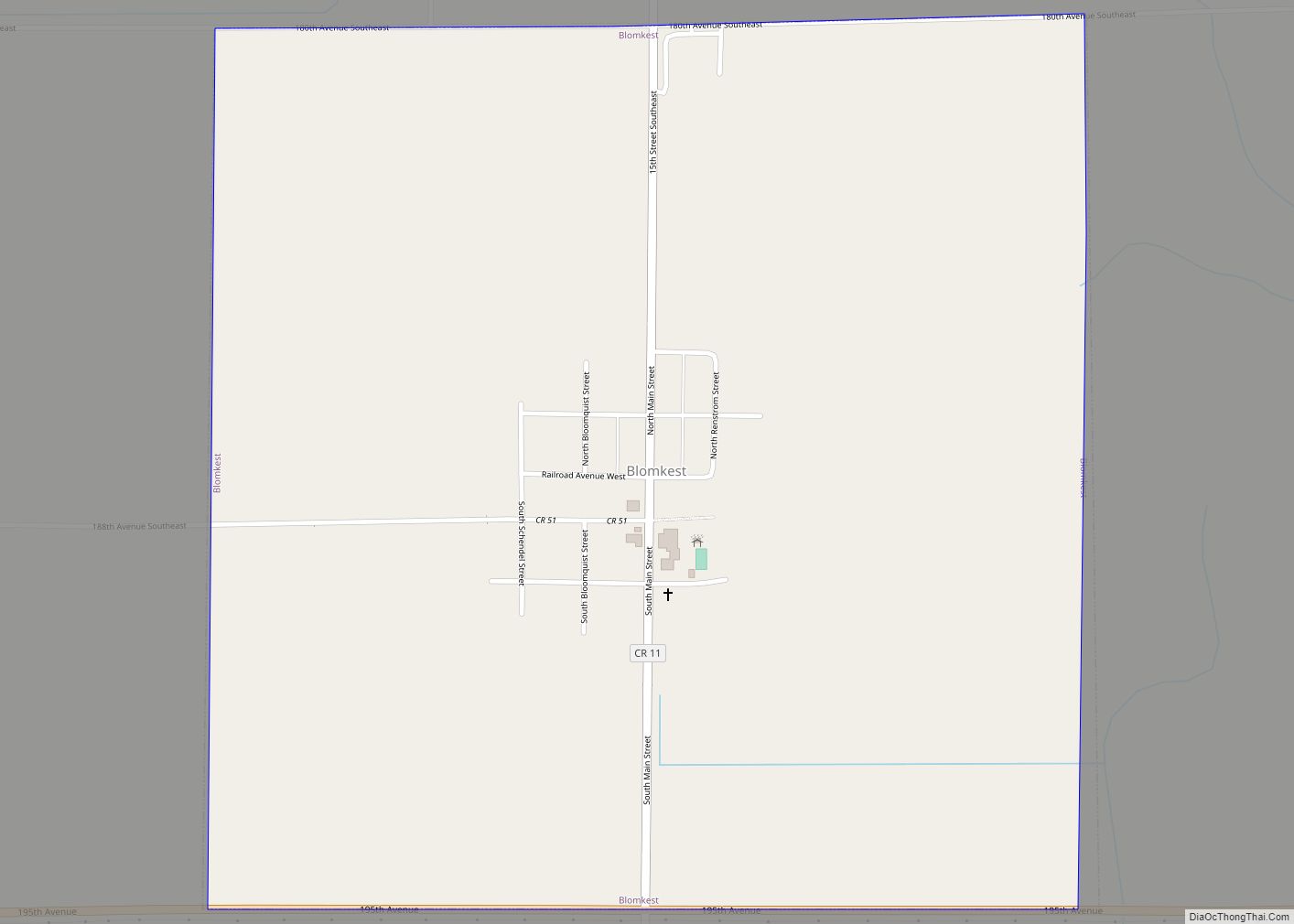 Map of Blomkest city