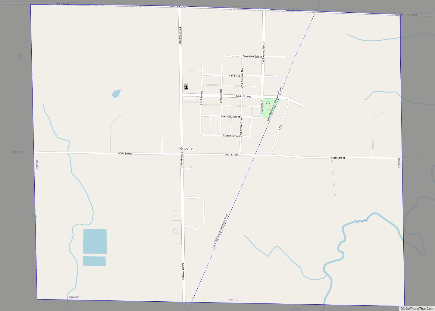 Map of Bowlus city