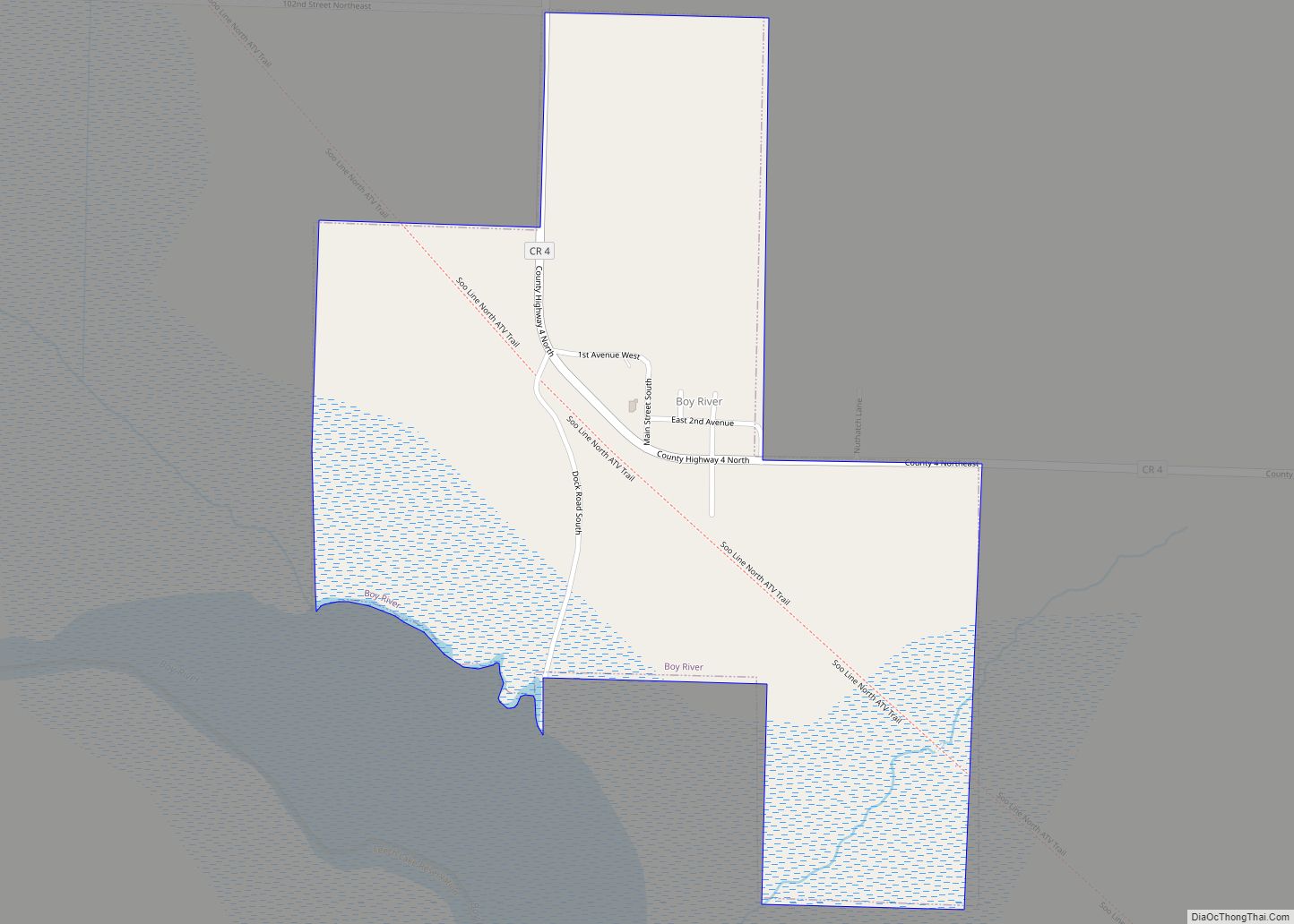 Map of Boy River city