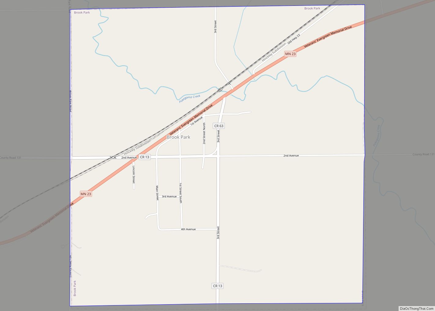 Map of Brook Park city, Minnesota