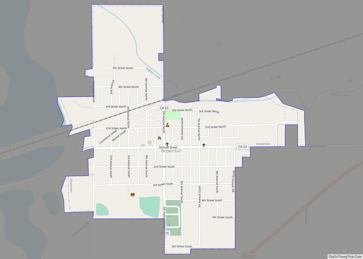 Map of Brownton city