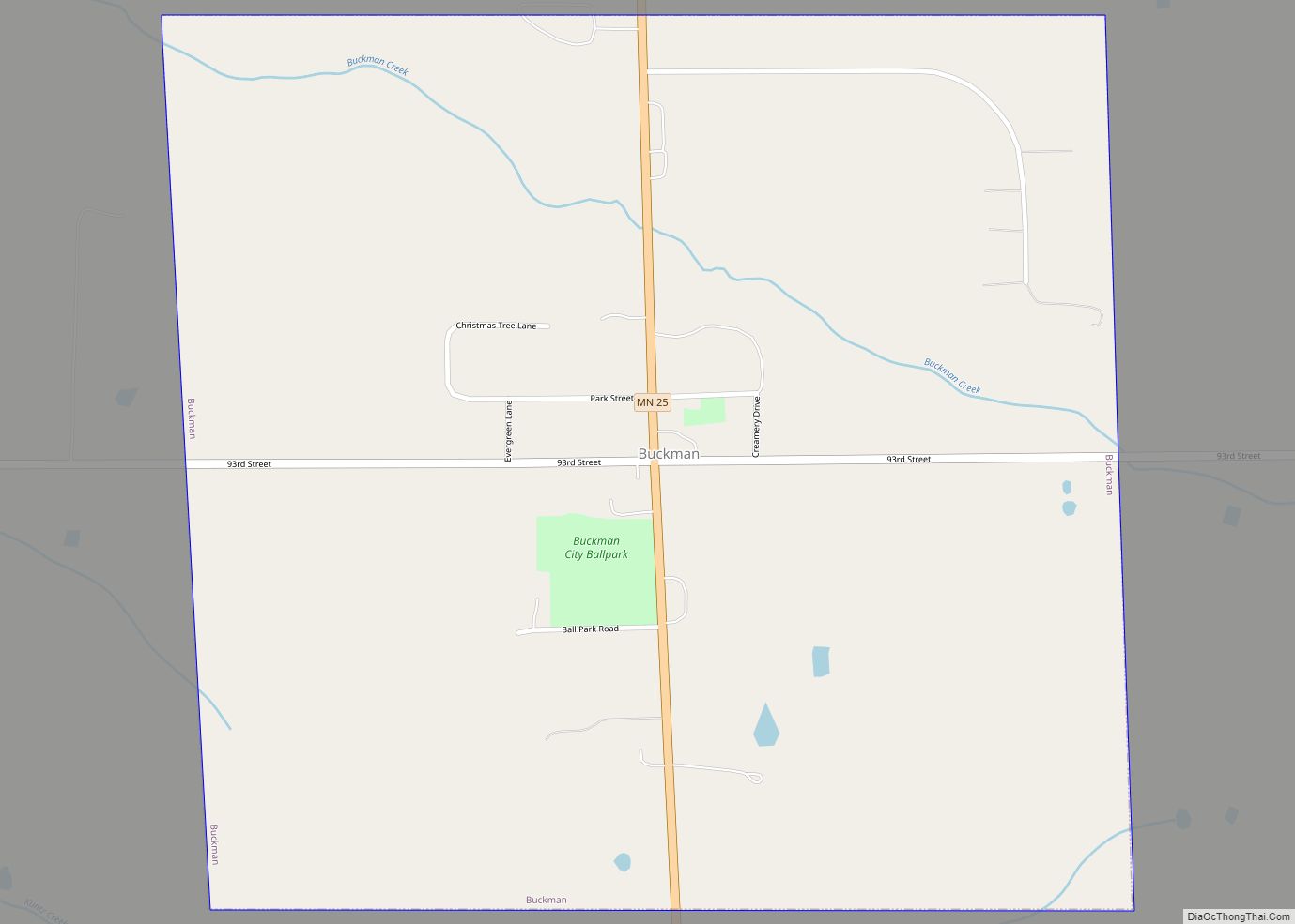 Map of Buckman city