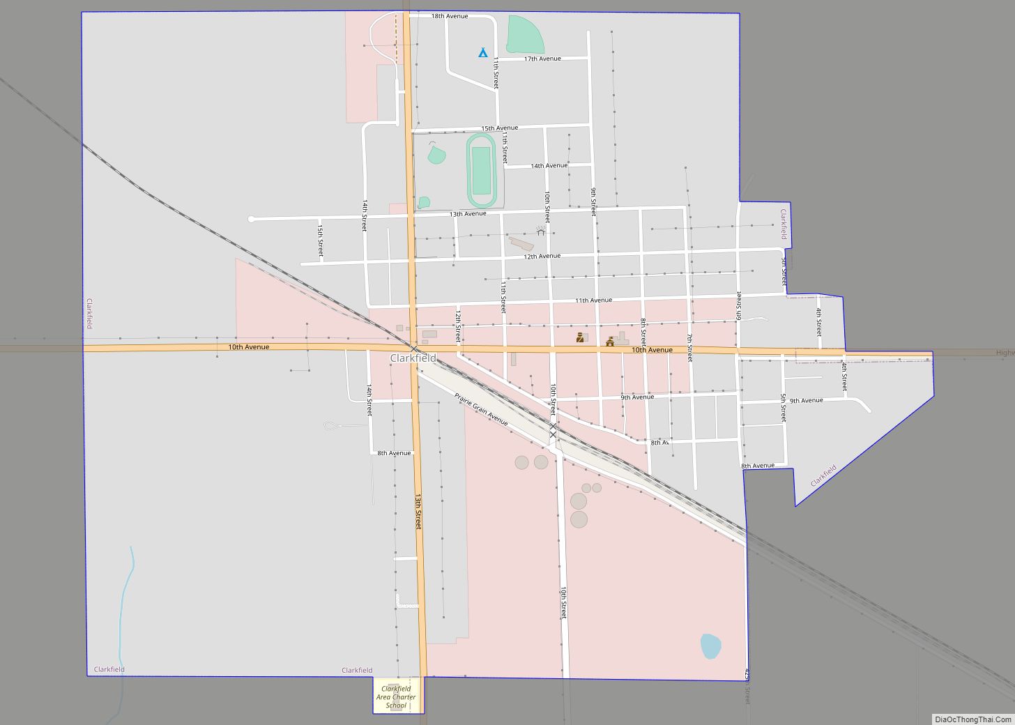 Map of Clarkfield city