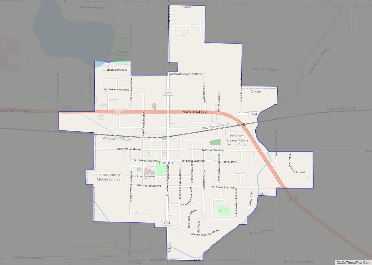 Map of Cokato city