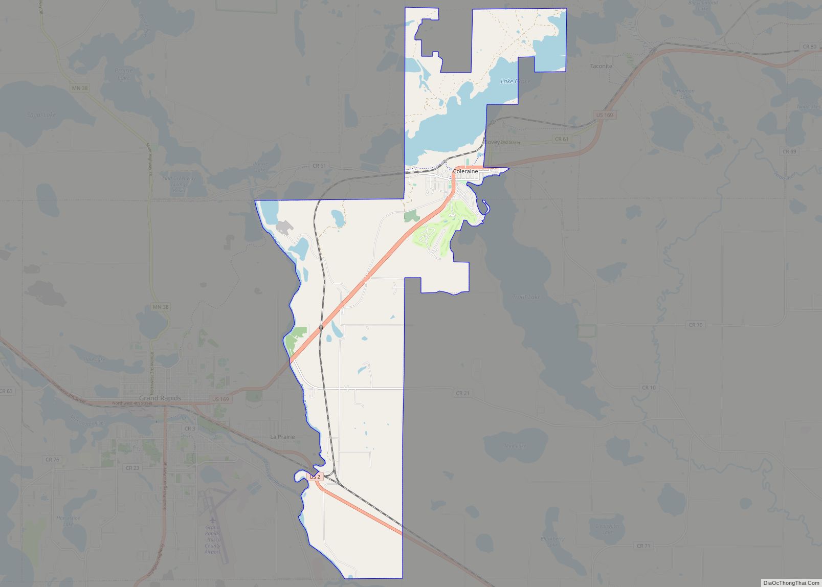 Map of Coleraine city