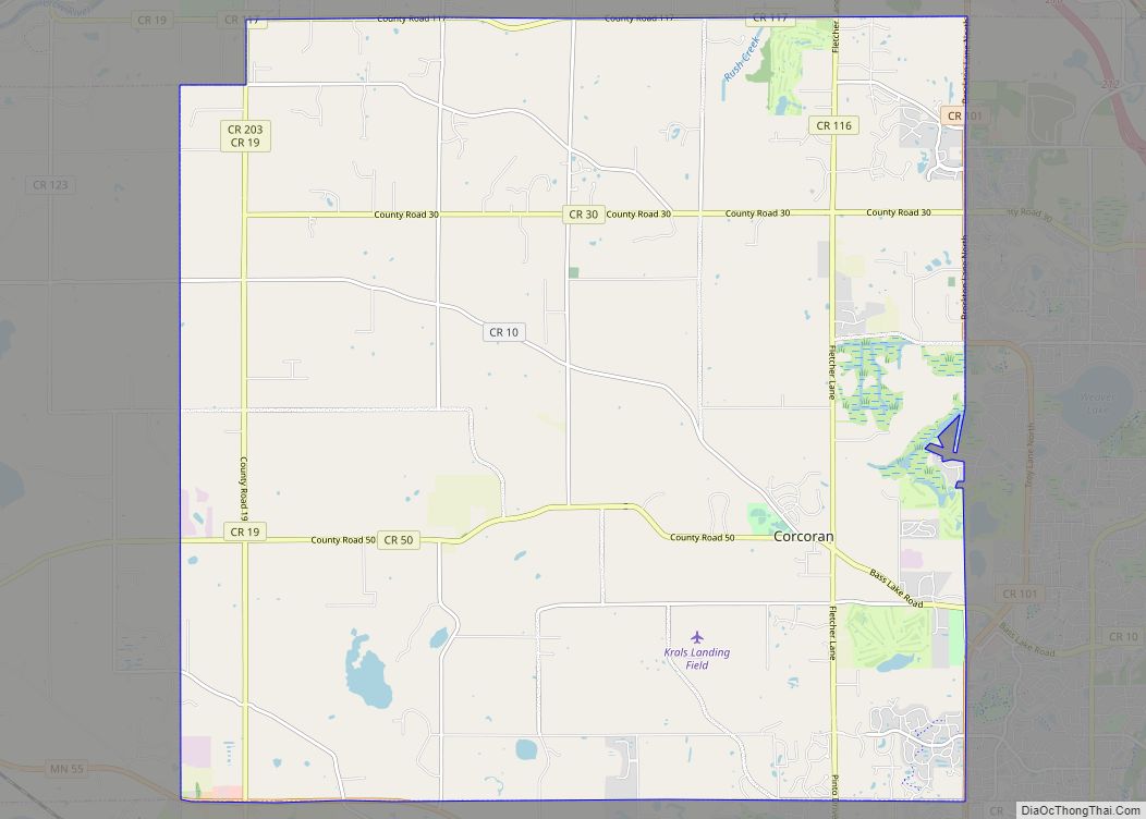 Map of Corcoran city, Minnesota