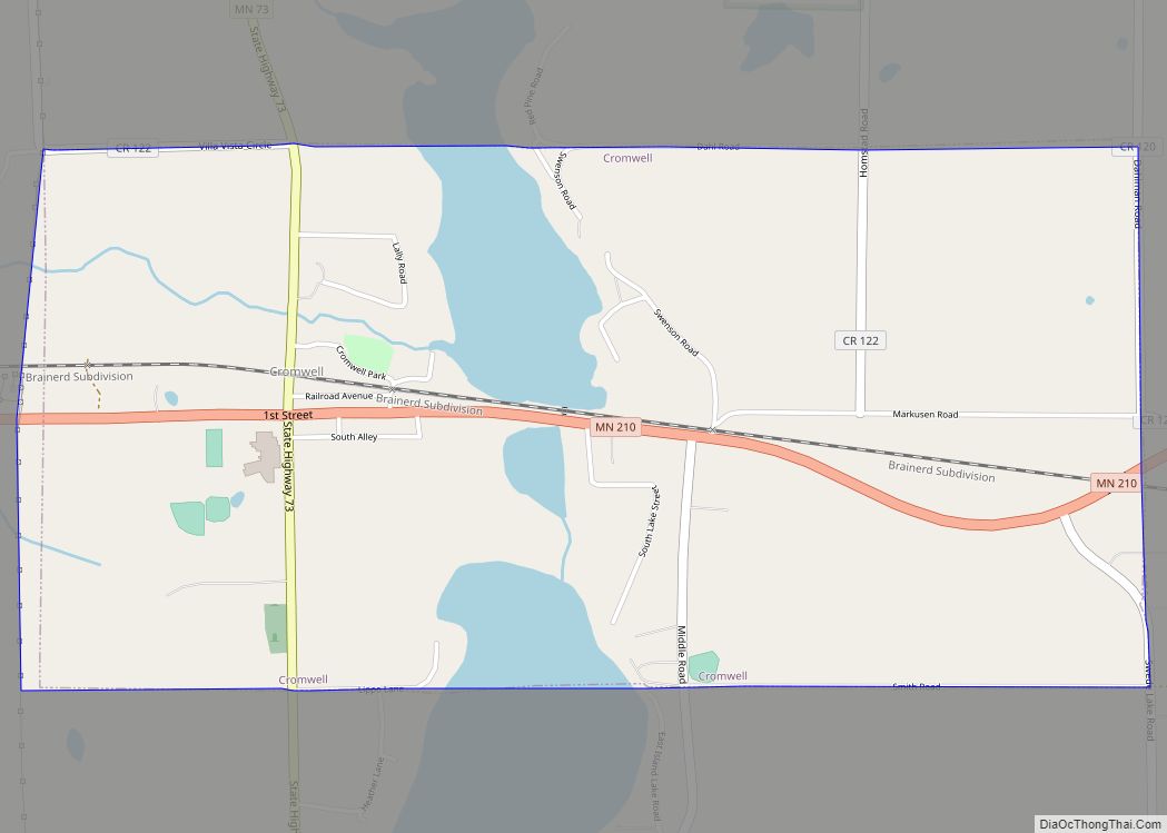 Map of Cromwell city, Minnesota