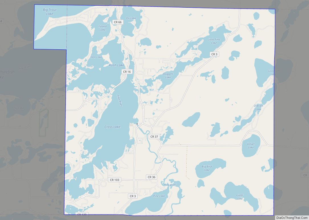 Map of Crosslake city