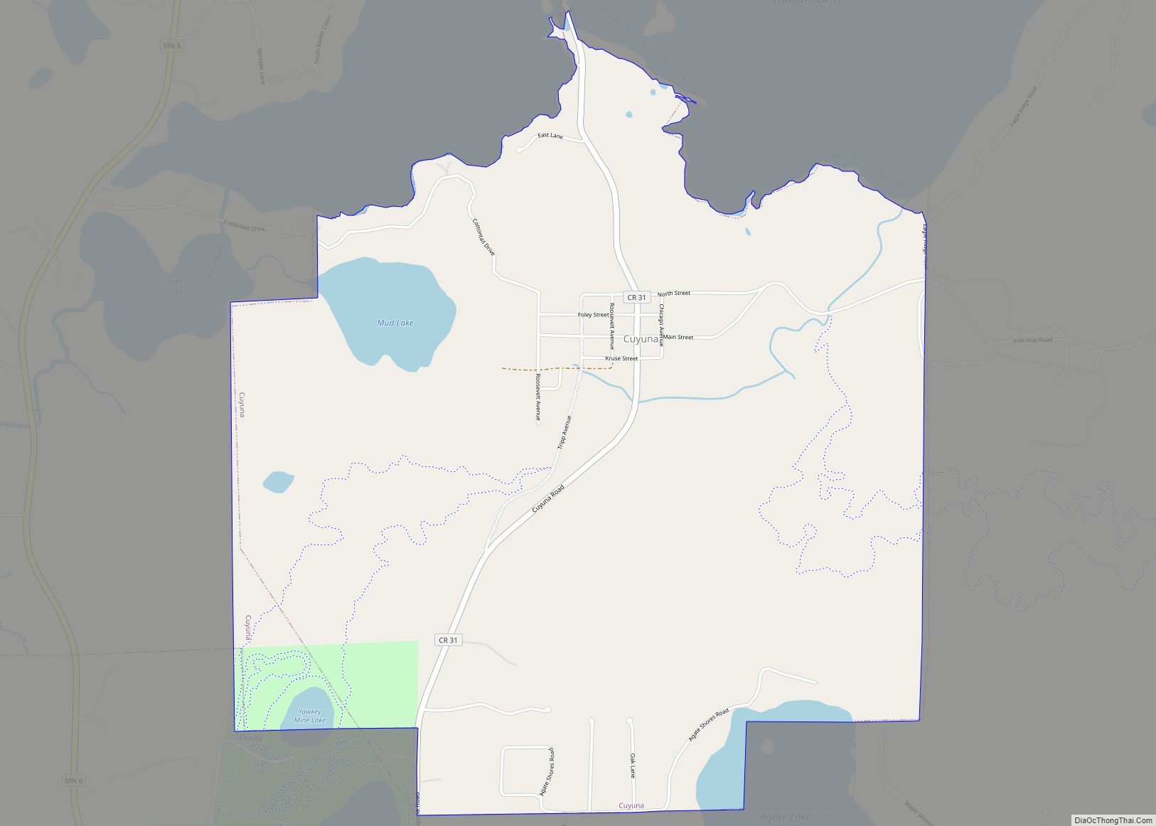 Map of Cuyuna city