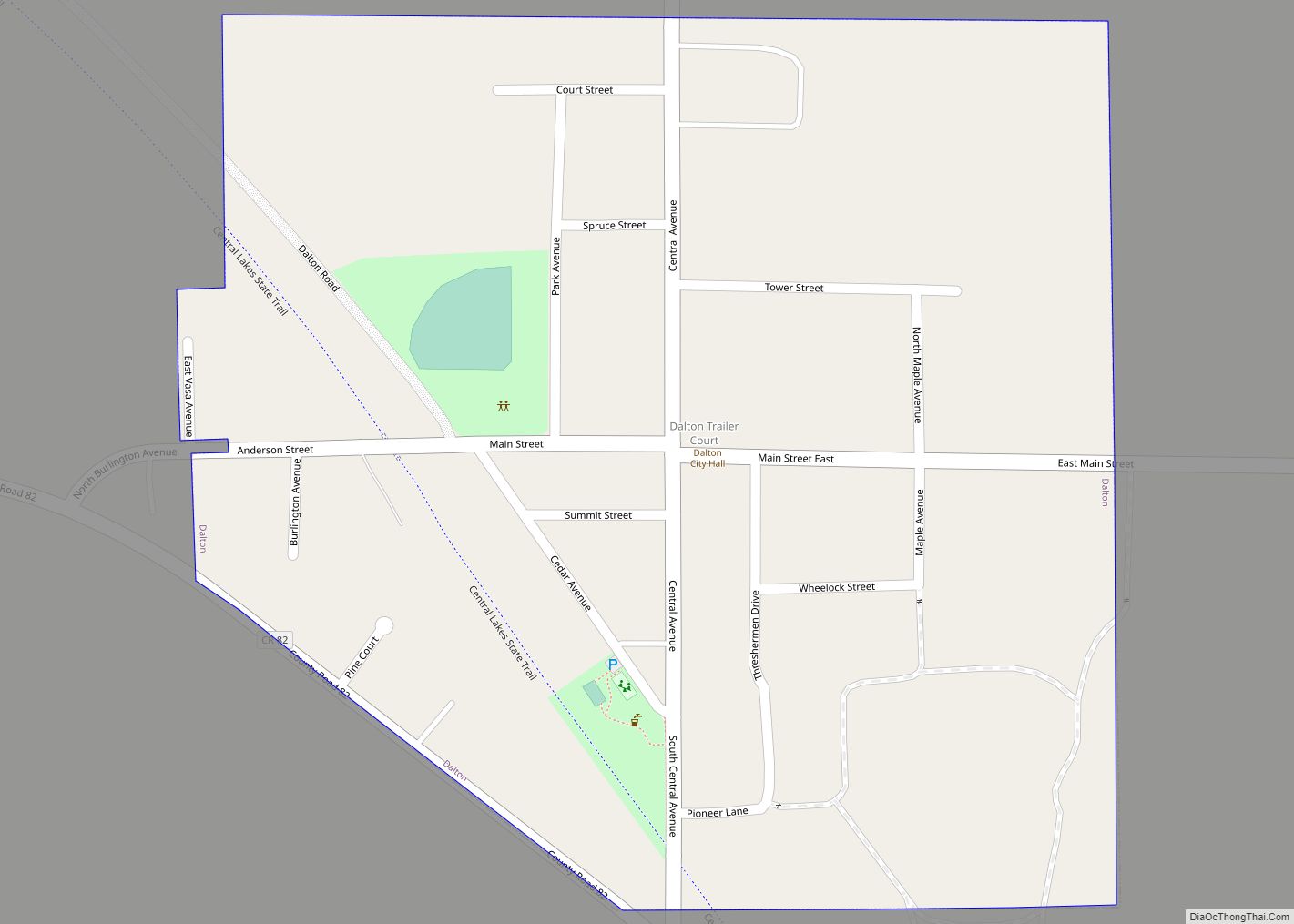 Map of Dalton city, Minnesota