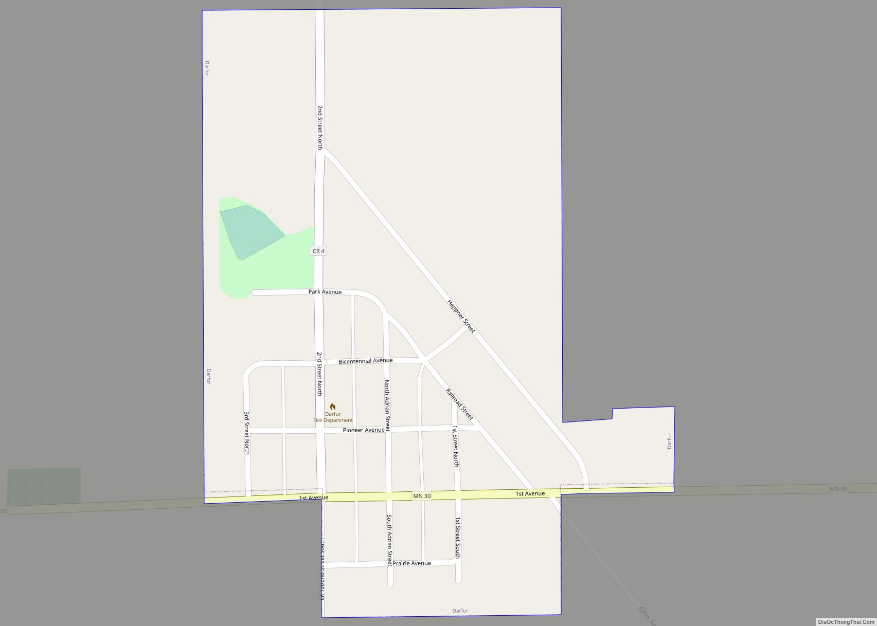 Map of Darfur city