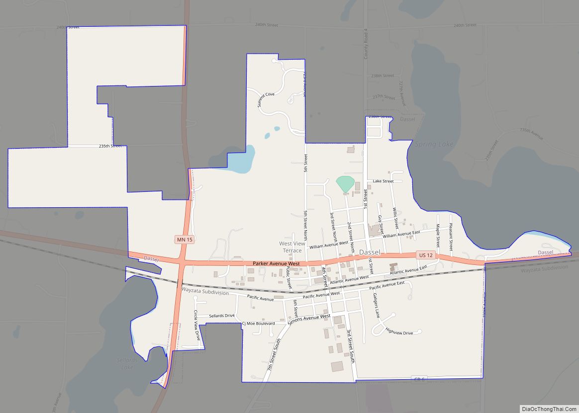 Map of Dassel city