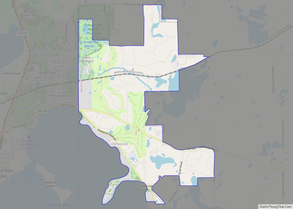 Map of Dellwood city, Minnesota