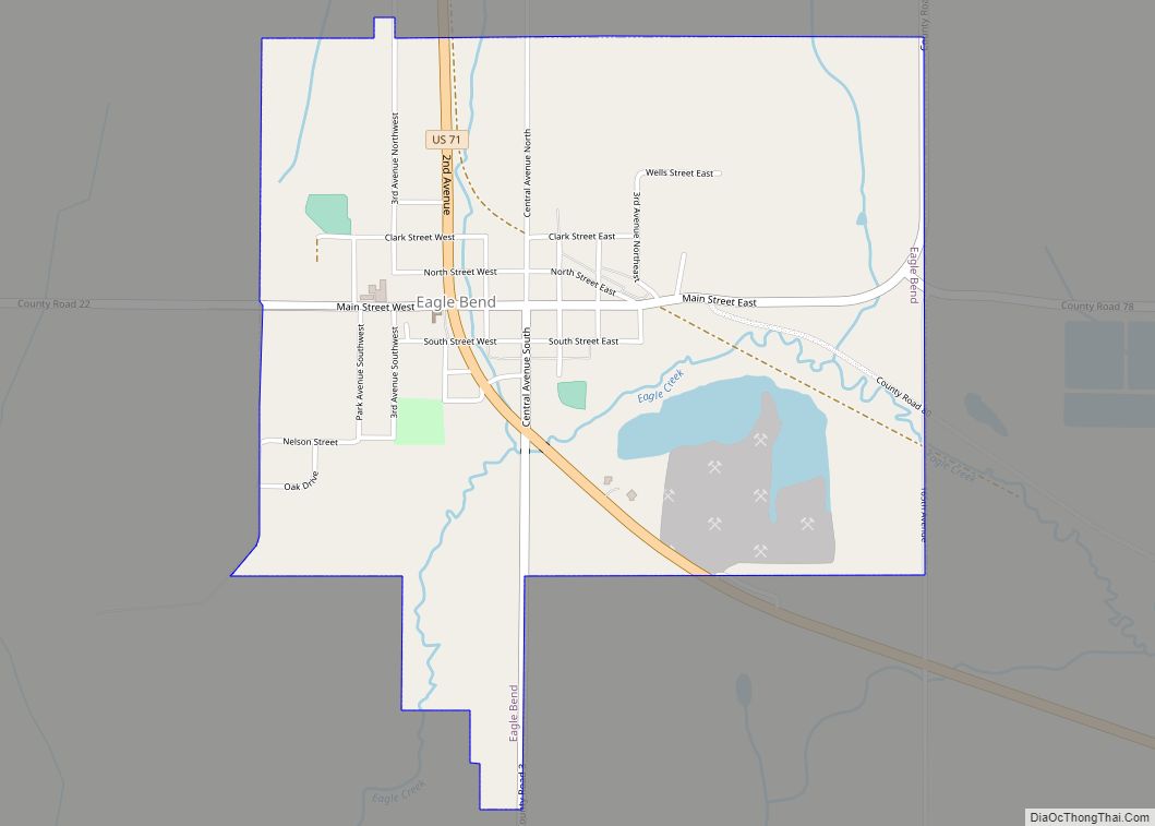 Map of Eagle Bend city