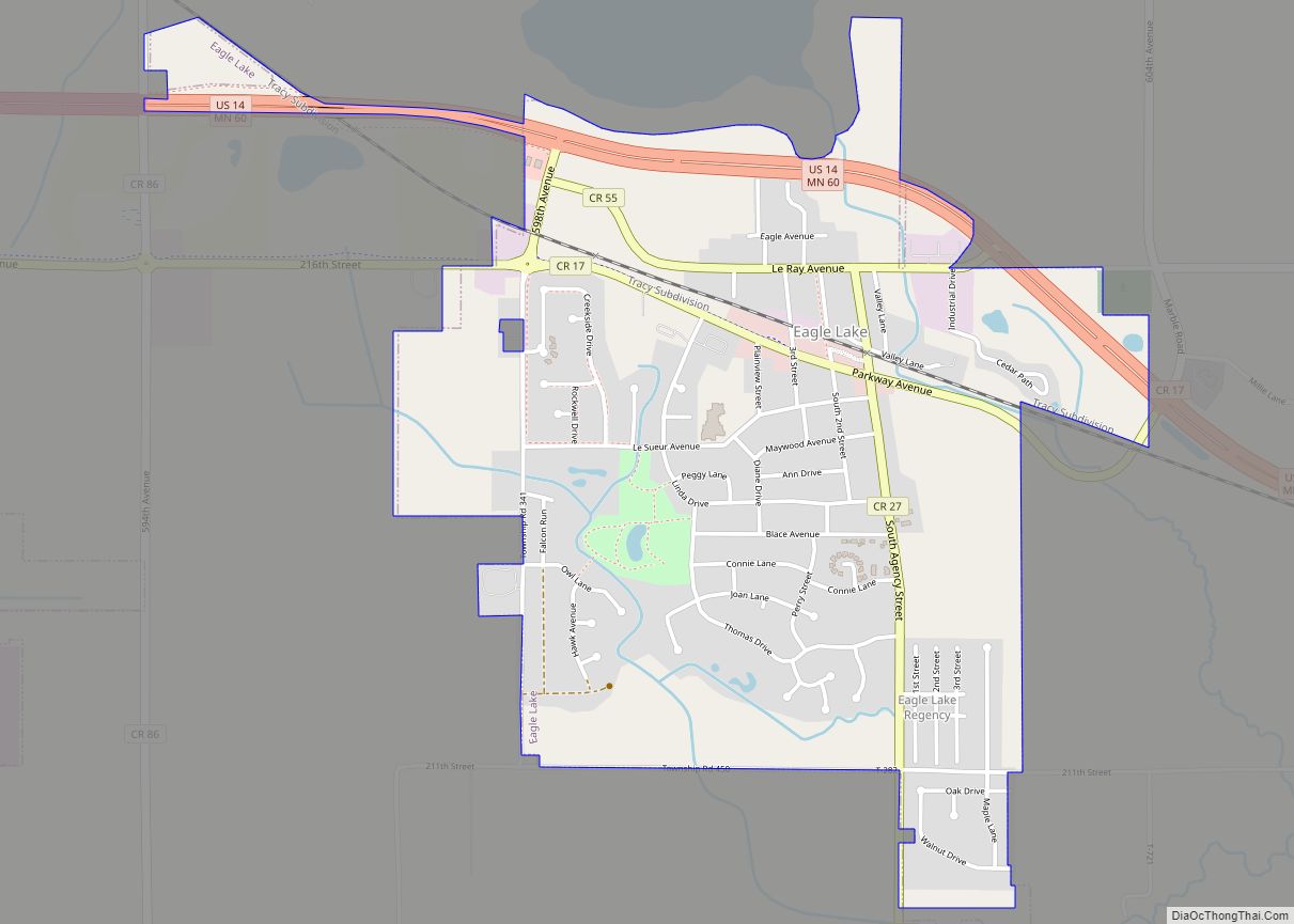 Map of Eagle Lake city, Minnesota