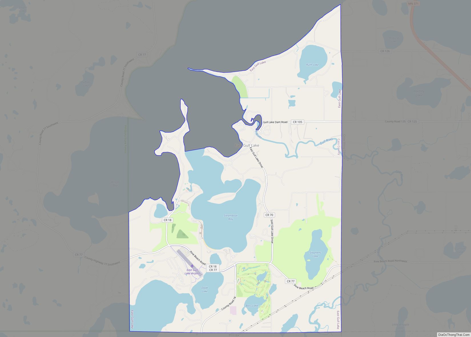 Map of East Gull Lake city